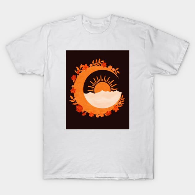 Mountains On Moon T-Shirt by LunarsFlow